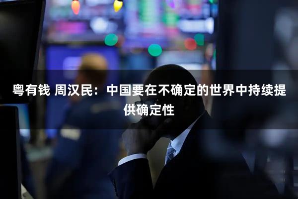粤有钱 周汉民：中国要在不确定的世界中持续提供确定性